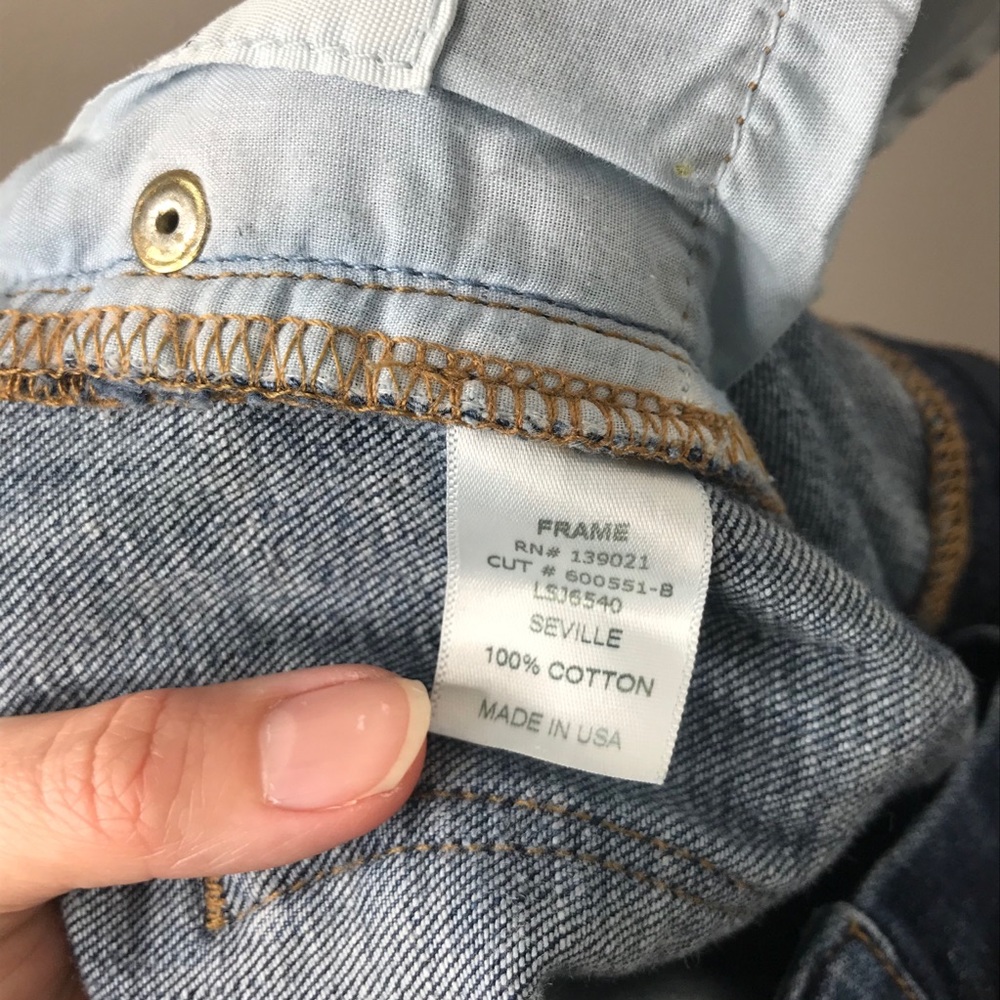 FRAME Denim Le Skinny De Jeanne Shredded Raw Size 28 - Picture 8 of 11